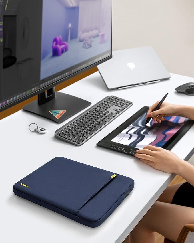tomtoc 360° Protective Laptop Sleeve for 14-inch New MacBook Pro M5 Pro/Max (2026) A3426 A3427 A3434 M4/M3/M2/M1 A3112 A3401 A3185, Water-Resistant Laptop Case Fits Dell XPS 14 & 13.8" Surface Laptop