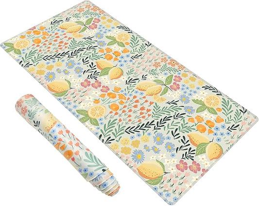 Baziabbo Cute Desk Mat,XXL Extended Big Mouse Pad,Gaming Mousepad with Stitched Edge,Non-Slip Rubber Base Keyboard Desk Pad for Home Office Study Game