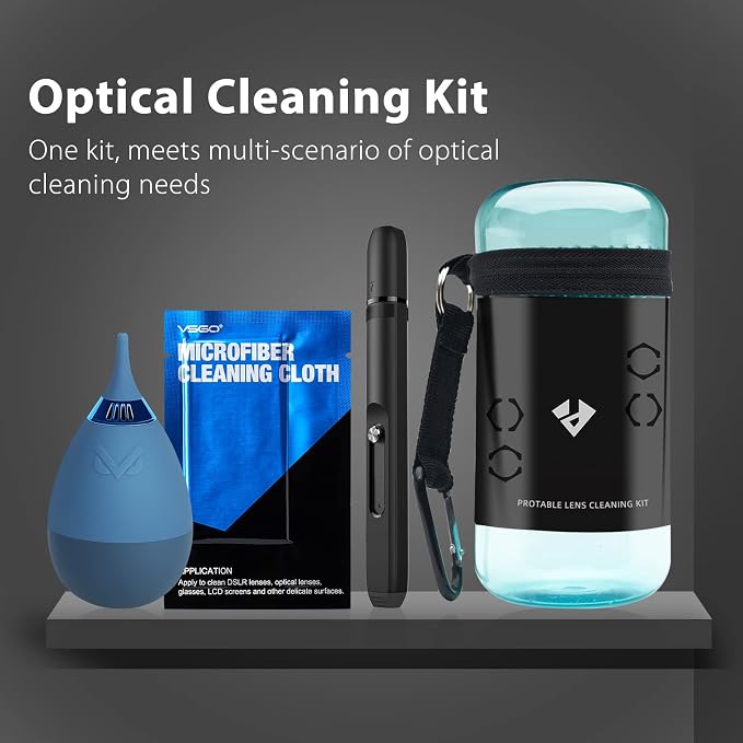 VSGO 11-in-1 Mirrorless Camera Cleaning Kit for Canon,Nikon,Sony,Samsung,Fuji DSLR Cameras, Air Blower Lens Cleaning Pen Microfiber Cloth and Portable Bottle Included (VS-A8E) - Image 7