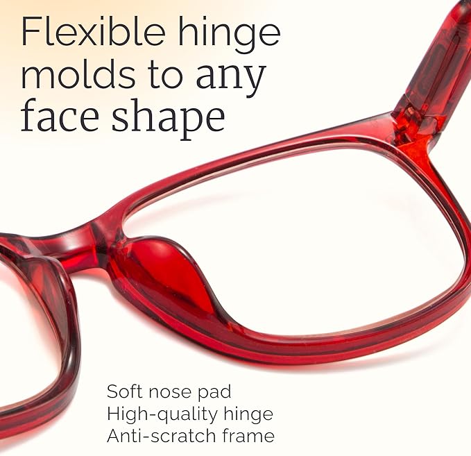 CCVOO Reading Glasses for Women/Men, Eyeglasses, Blue Light Readers for Women/Men, Computer Eye Glasses, Cheaters