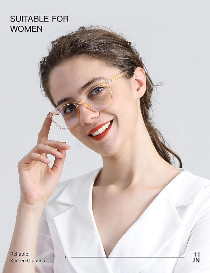 TIJN Sleep Glasses for 99.9% TR90 Blue Green Light Blocking Dual AR Coatings Red Lens for Computer Gaming Reduce Eyestrain
