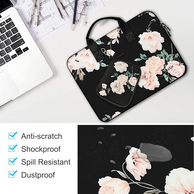 11.6 12.9 13 inch Elastic Laptop Sleeve with Small Case Compatible with 13 inch MacBook Neo Air Pro M5/M4/M3/M2/M1, iPad 13 12.9, XPS 13 and Most 11.6 12.9 13 inch Notebooks Tablets,P02Y01
