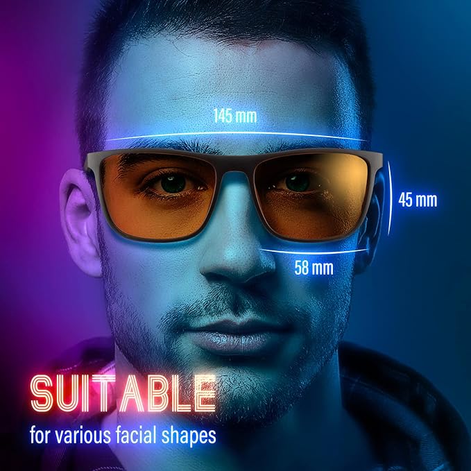 Bloomoak 100% Red Lens Blue Green Light Blocking Glasses- Dual AR Coatings Sleep Glasses Before Bed - Anti Glare, Fatigue