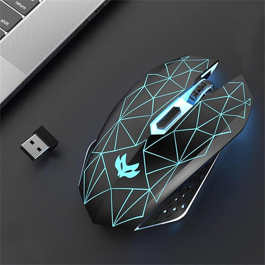 Colorful Backlight Gaming Mouse 2.4ghz 4000dpi Pc Gaming Mice Optical Mouse Portable Computer Mouse Pc Mouse Computer Mice Cool Stuff Gifts for Men Women