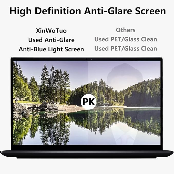 2 Pack 13.3Inch Laptop Anti-Blue Screen Protector for HP/Dell/Asus/Acer/Sony/Samsung/Lenovo/Razer Blade Aspect Ratio 16:9 Anti-Glare Anti-fingerprint with Camera Cover