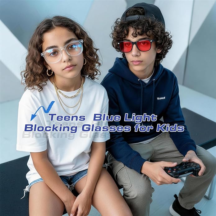 CHEERS DEVICES Blue Light Blocking Glasses for Kids Boys Girls Teens - Computer Glasses with Unbreakable Frame and Anti-Glare
