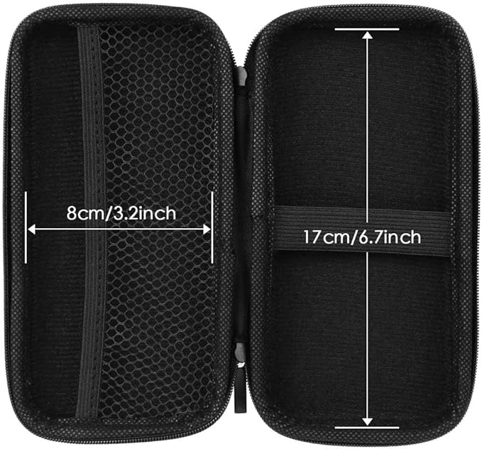 iMangoo Travel Essential Electronics Organizer Charger Case, Shockproof Dual Zipper Power Bank Cables Tech Accessories Pouch Purse, Men & Women Travel Must Have Storage Bag, 6.5x3.2x1 inch Purple