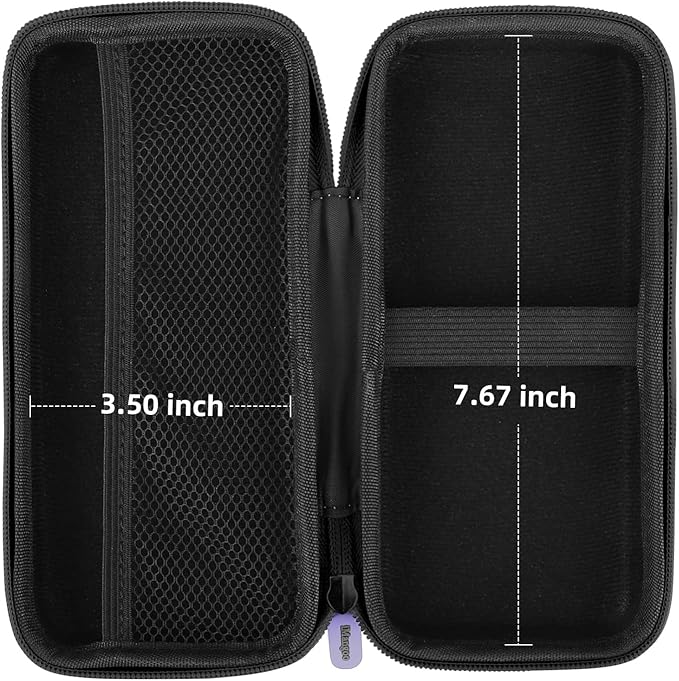 iMangoo Travel Essential Electronics Organizer Charger Case, Shockproof Dual Zipper Power Bank Cables Tech Accessories Pouch Purse, Men & Women Travel Must Have Storage Bag, 8.5x4.5x2 inch Purple