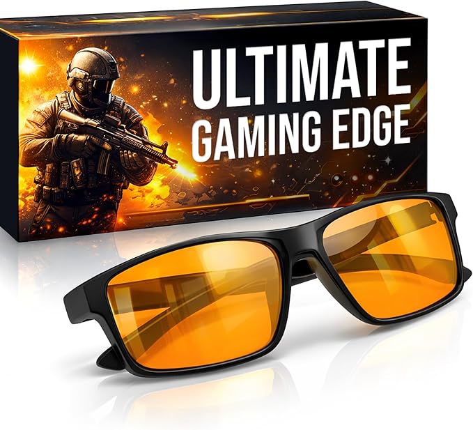 Titan Gaming Glasses, Blue Light Blocking, Night Driving Glasses for Men, Computer Protection, Gift for Gamers
