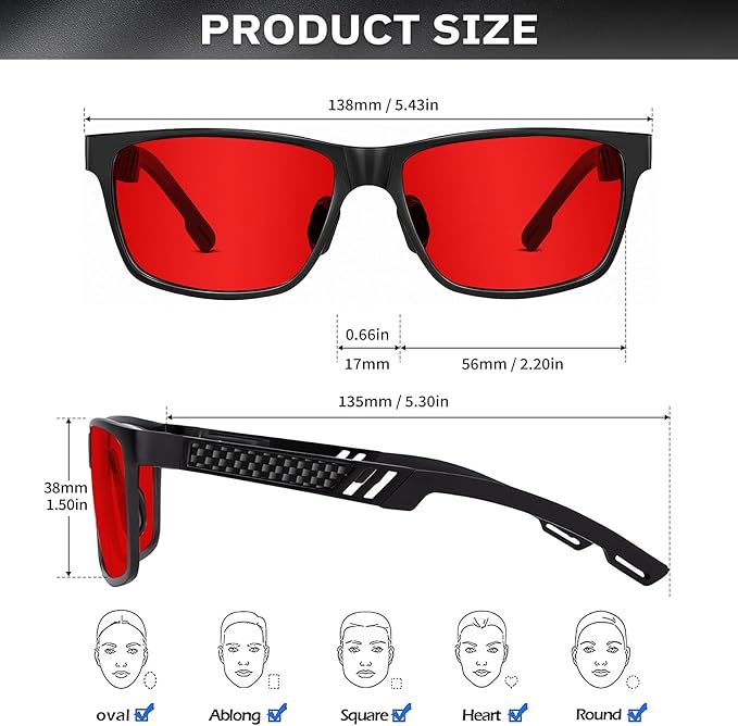 ANYLUV Blue Light Blocking Glasses Men Computer Gaming Glasses Lightweight Al-Mg Metal Anti Eyestrain Eye Protection