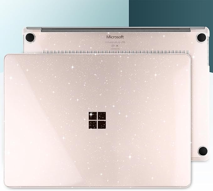 Batianda Premium Crystal Case for 13.8" Microsoft Surface Laptop Copilot+ PC 2024 (7th Edition) Lightweight Durable Scratch-Resistant, with Keyboard Cover & Screen Protector, Starlight
