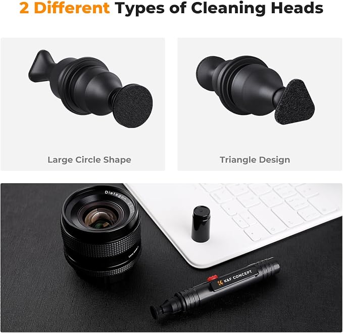 K&F CONCEPT Professional Lens Cleaning Pen*3 with Soft Brush, Carbon Head Lens Cleaning Pen Compatible with Canon, Nikon, Pentax, Sony Digital Camera Cleaning,AR VR Glasses Cleaning - Image 6
