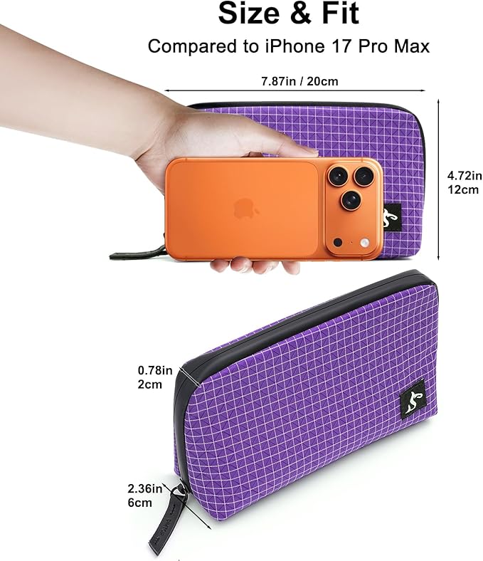 SIMTOP Cord Organizer Travel Small Tech Bag Pouch Case for Cords, Charger, Hard Drive, Power Bank ?€? Water-Resistant Electronics Organizer, Small Portable Gadget Case for Travel