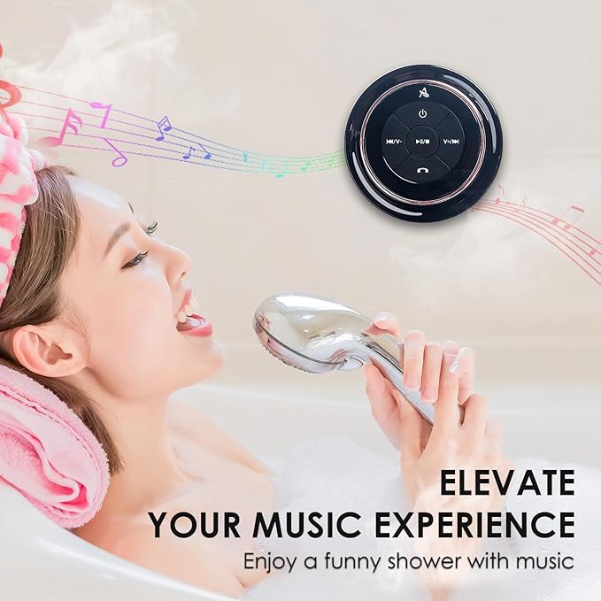 XLEADER SoundAngel Mate(2nd Gen) Pro Shower Speaker, Certified IPX7 Waterproof Bluetooth Speaker, 8W Crystal Sound&Rich Bass, 15H Playtime, with Suction Cup & Silicone Lanyard, Ideal Gifts, Rose Gold
