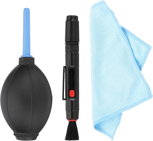 PATIKIL Camera Cleaning Kit, Lens Cleaner Kit with Lens Brush Pen, Microfiber Cleaning Cloth Cleaning Tool Accessories for Camera, SLR, Telescope, Magnifying Glass, Phone,1 Set by PATIKIL
