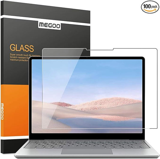 Megoo ArmorShield Tempered Glass Screen Protector for Microsoft Surface Laptop Go 3/2/1 12.4 Inch, 9H Hardness, Scratch Resistant, Responsive Touch, Easy Installation