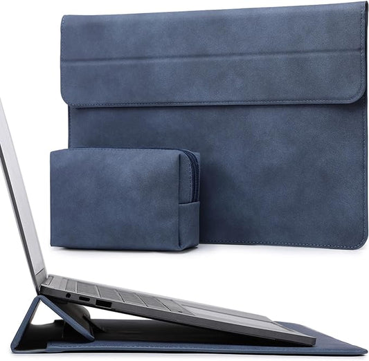 HYZUO 15 Inch Laptop Case Bag Sleeve with Stand for MacBook Air 15 M5 M4 A3241 M3 A3114 M2 A2941 2026-2023, 15" Surface Laptop 7/6/5/4/3, MacBook Pro 15 A1990 A1707 2019-2016, Navy Blue