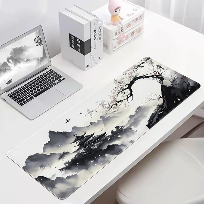 Mouse Pad Gaming Mousepad 31.5 x 11.8in Large Mouse Pad for Keyboard,Non-Slip and with Stitched Edges,Keyboard Pad Desk mat for Home Office and School