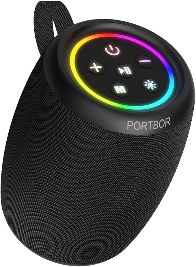 Bluetooth Speaker, Portable Wireless, Powerful Stereo Sound, IPX5 Waterproof, 15H Playtime, BT5.3, TWS Surround Pairing, Electronics Gadgets for Outdoor/Home/Party/Travel/Beach/Shower, Birthday Gifts