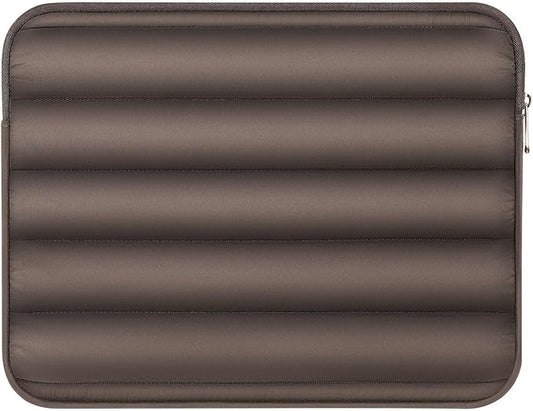 MoKo 13-14 Inch Puffy Laptop Sleeve, Laptop Carrying Bag Fit with New Mac Neo A18 Pro, Mac Pro M5 14" 2026, Mac Air 13.6/13.3, iPad Pro 12.9/13, Notebook Laptop Travel Bag, Coffee