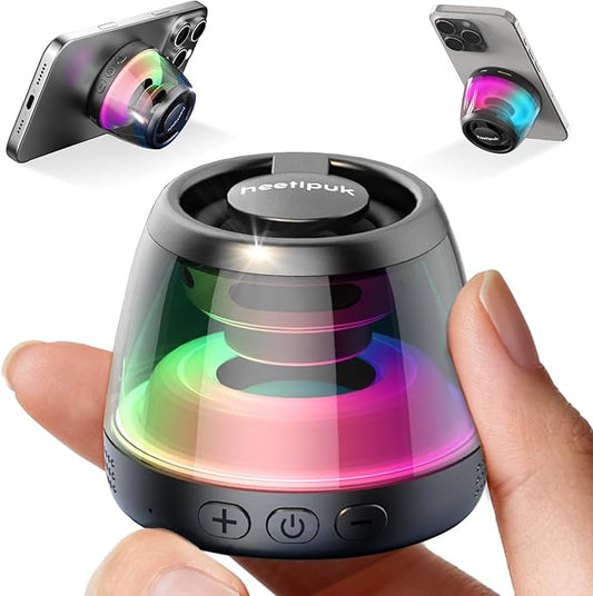 Mini Bluetooth Speaker, Teen Gift Ideas, Loudspeaker with Bass Diaphragm, 5W Internal-Magnet Speaker, 7H Playtime,TWS, RGB Light, TF Card Slot