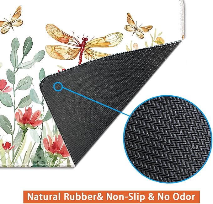 Desk Pad Protector, Office Desk Mat, Large Mouse Pad, Non-Slip Desk Blotter, 23.6x11.8 inch, Watercolor Flower