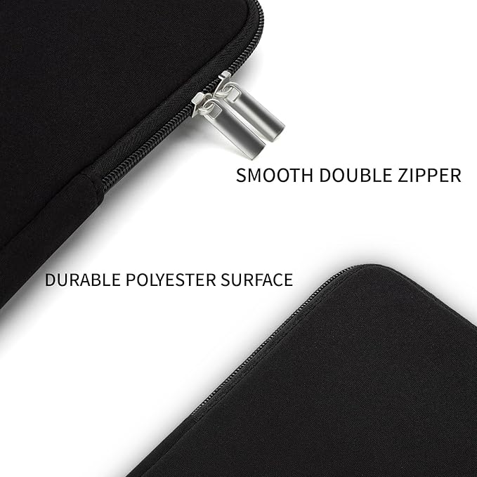 RAINYEAR 11-11.6 Inch Laptop Sleeve Protective Case Soft Carrying Cover with Accessories Pouch, Compatible with MacBook Neo A18 11.6" MacBook Air for 11" Notebook Tablet Chromebook (Black)