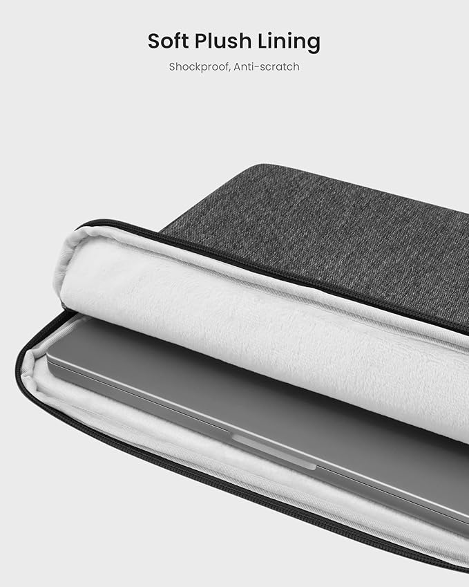 tomtoc Slim Laptop Sleeve Case for 13-inch 2026 New MacBook Air M5/A3449 M4/A3420 M3/A3113 M2/M1, Fits MacBook Neo A18 Pro, Water-Resistant Protective Carrying Case with Accessories Pocket