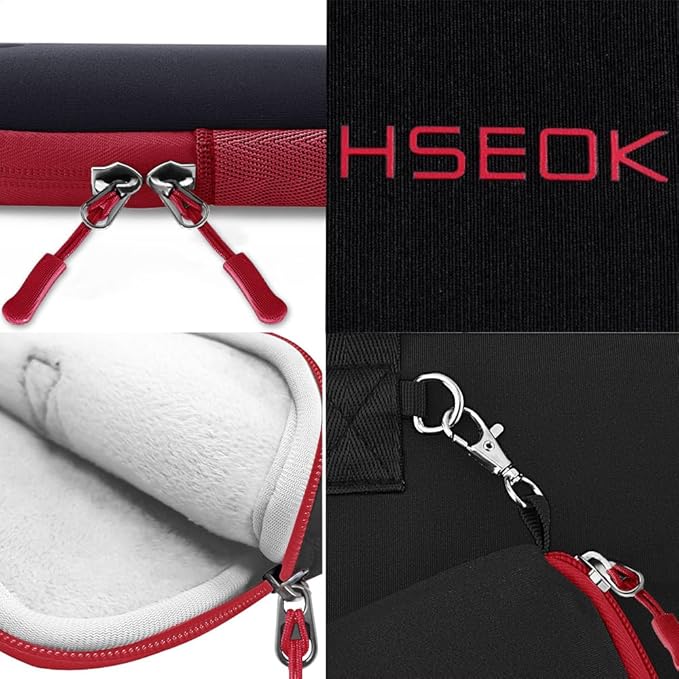 Hseok Laptop Sleeve 13.3-14 inch Case with Small Pouch, Neoprene Computer Bag Compatible with MacBook Neo/Pro 14 M5/M4/M3/M2/M1, Mac Air/Pro 13.3, XPS 14 and Most 13-14 inch Notebooks,B01K02