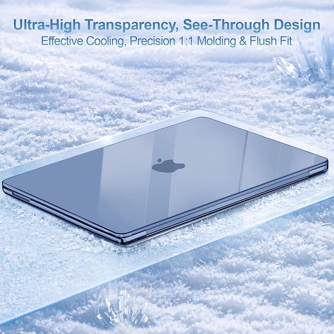 MOSISO Compatible with MacBook Neo Case 13 inch 2026 Release Model A3404 with A18 Pro Chip, Ultra-Thin Protective Crystal Hard Shell Case&Keyboard Cover&Screen Protector, Indigo