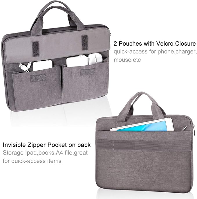 LANDICI Laptop Bag Carrying Case 15.6 Inch with Shoulder Strap, Slim Waterproof Computer Sleeve Cover Compatible with MacBook Pro 15/16, 15-16 Inch HP Acer Dell Lenovo ASUS Laptop, Khaki