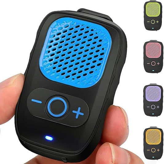 Wearable Bluetooth Speaker, 30H Working Time Clip-On Wireless Jobsite Pro Water-Resistant Portable Speaker — Built-in Mic for Hands-Free Music and Calls, Blue, Non-Magnet