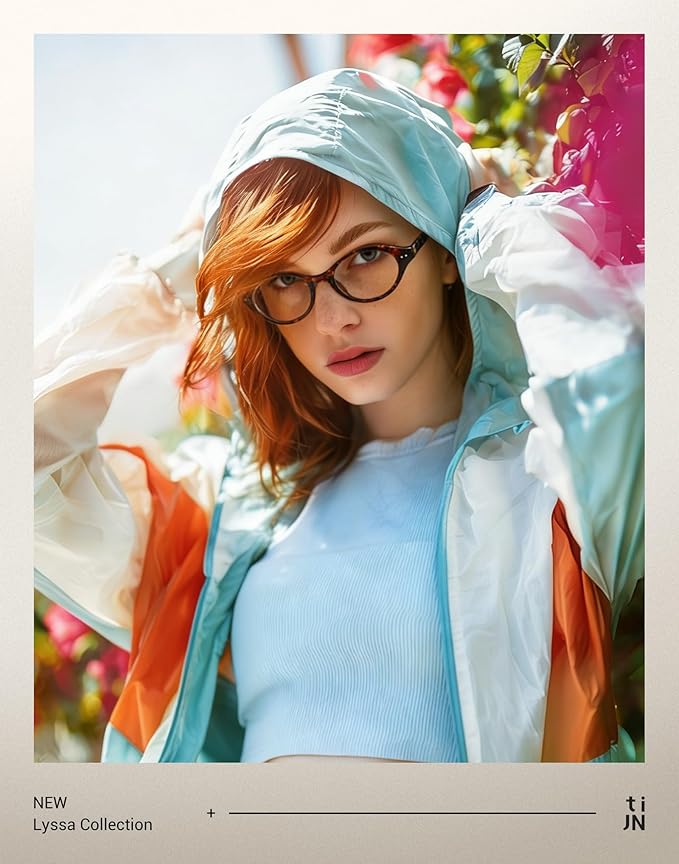 TIJN Blue Light Blocking Glasses Women Men Retro Cat Eye Square Oval Anti Glare Screen Computer Gaming Daily Eyeglasses TR90
