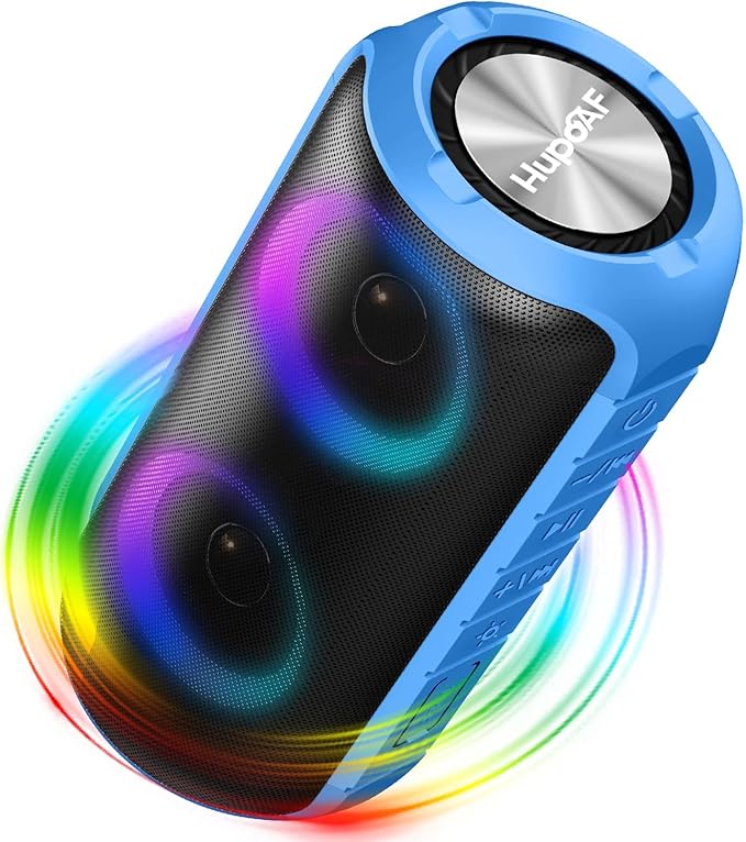 Bluetooth Speaker, 2026 New Portable Wireless Speaker with 6D Loud Sound, IPX7 Waterproof, HD Call, RGB Lights, 12H Playtime for Home/Party/Outdoor/Beach, Electronic Gadgets, Birthday Gift