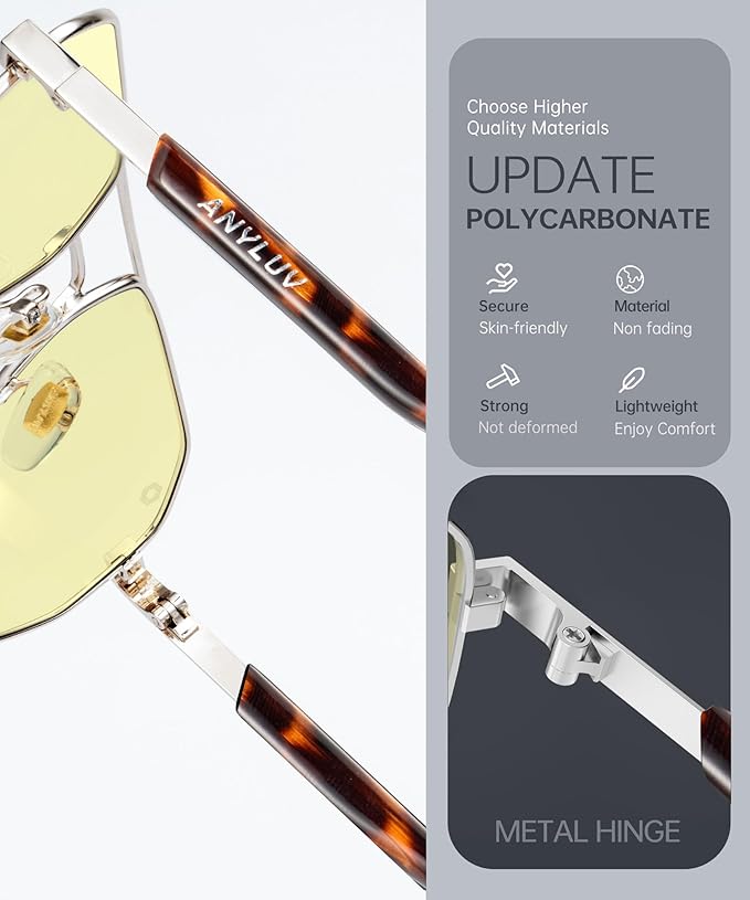 ANYLUV Blue Light Glasses for Woman/Men, Blue Light Blocking Glasses Women Computer Gaming Glasses for Eye Protection