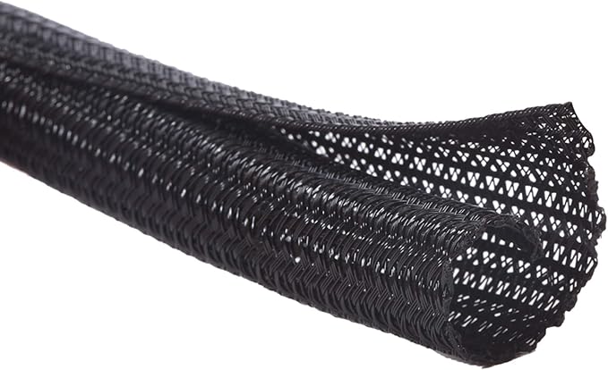 Alex Tech 25ft - 1 inch Cord Protector Wire Loom Tubing Cable Sleeve Split Sleeving For USB Cable Power Cord Audio Video Cable – Protect Cat From Chewing Cords - Black by AlexTech