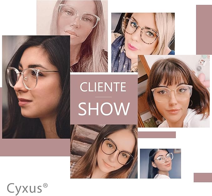 Cyxus 2 Pack Blue Light Glasses for Women, Blue Light Blocking Eyeglasses for Woman Anti Eye Strain Computer Glasses