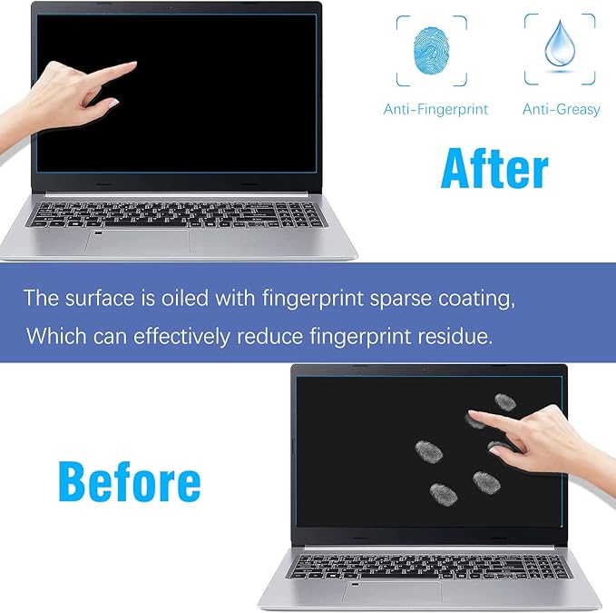 KEANBOLL 2-Pack 16" Blue Light Blocking & Anti-Glare Screen Protector | Universal Fit for HP, Dell, Asus, Samsung, Lenovo, Acer Chromebooks & 16:10 Laptops (Eye Comfort +Anti Glare)