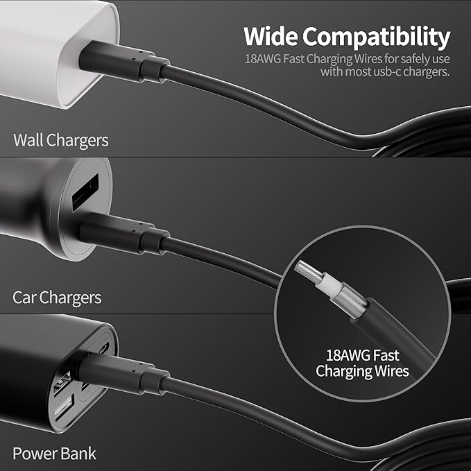for Starlink Mini Cable 2M/6.5FT USB C to DC Power Cable 100W PD Input for Starlink Mini Power Cord Waterproof Charging Cable for 65W+ PD Power Bank