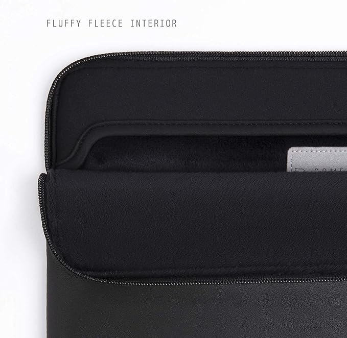 Comfyable Leather Laptop Sleeve Compatible with 16 Inch MacBook Pro M5 Pro/Max & 15 Inch MacBook Air M5 2026 (Loose Fit), Black