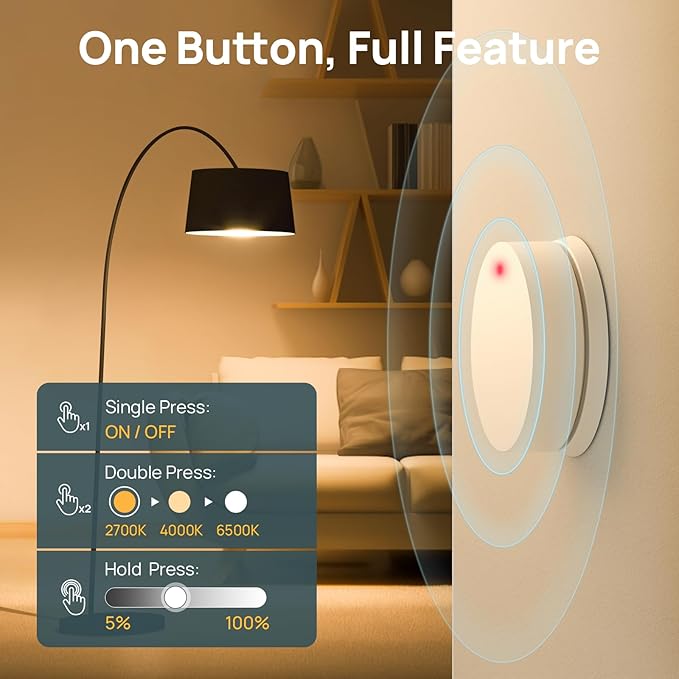 Linkind Matter Smart Light Bulb, WiFi Smart Bulbs with Remote, Smart Bulb Work with Apple Home, Alexa, Google Home, SmartThings, RGBTW Color Changing Bulbs Music Sync, 2.4Ghz A19 E26 60W 800LM 4 Pack