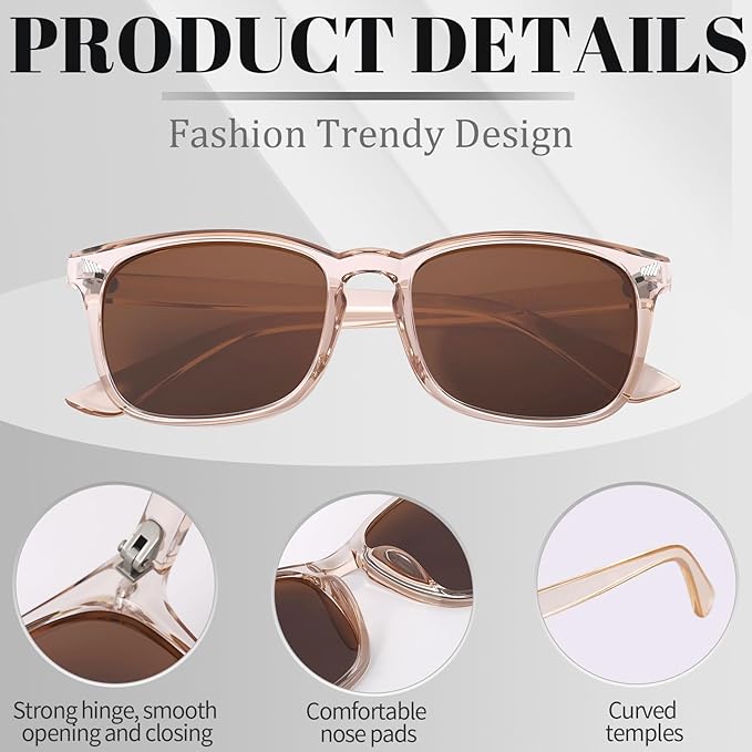 Polarized Sunglasses for Women Men, Night Driving Glasses Anti Glare Yellow Lens UV 400 for Day Night Use
