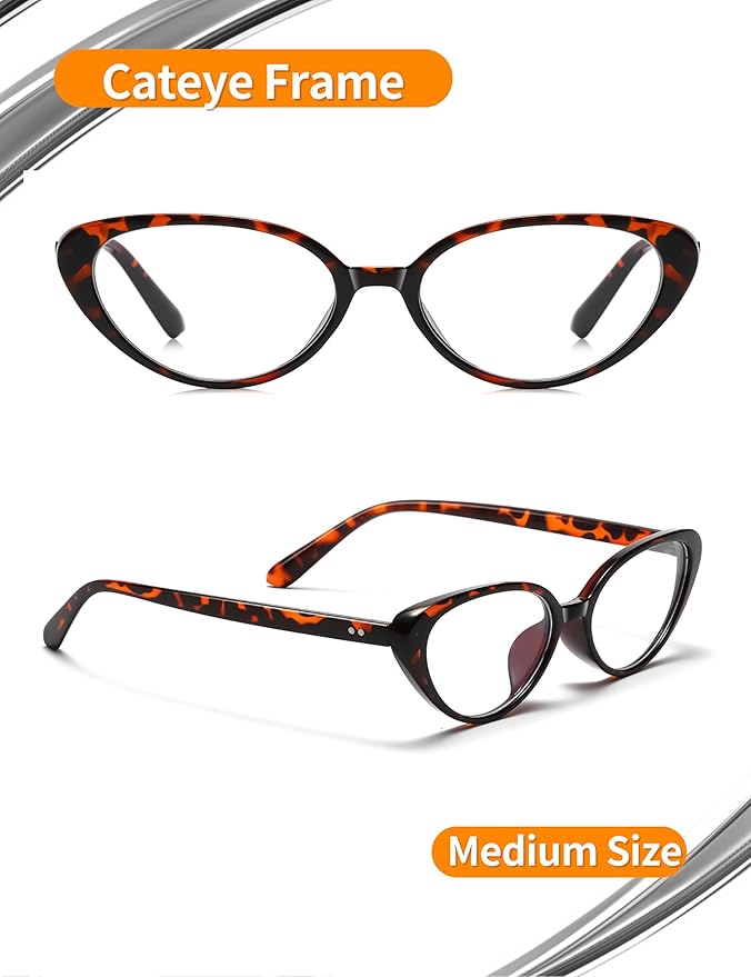 Ultralight Cat Eye Blue Light Glasses for Woman Anti Glare Reduce Eyestrain Gaming/Computer/Screen