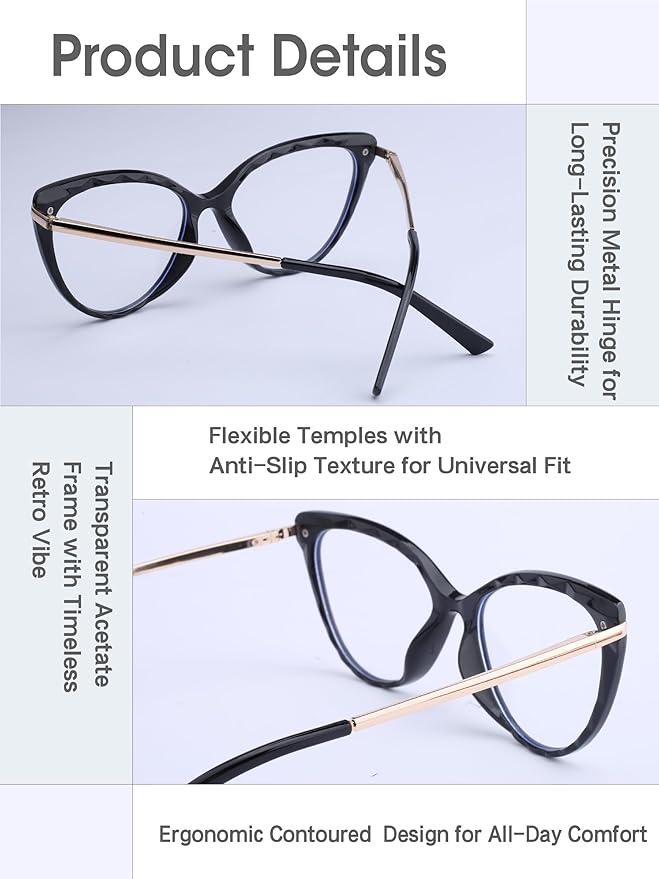 Blue Light Glasses for Woman & Men | Computer Glasses for Men & Women-Anti Fatigue,HD Screen Glasses for Gaming,Office,Reading