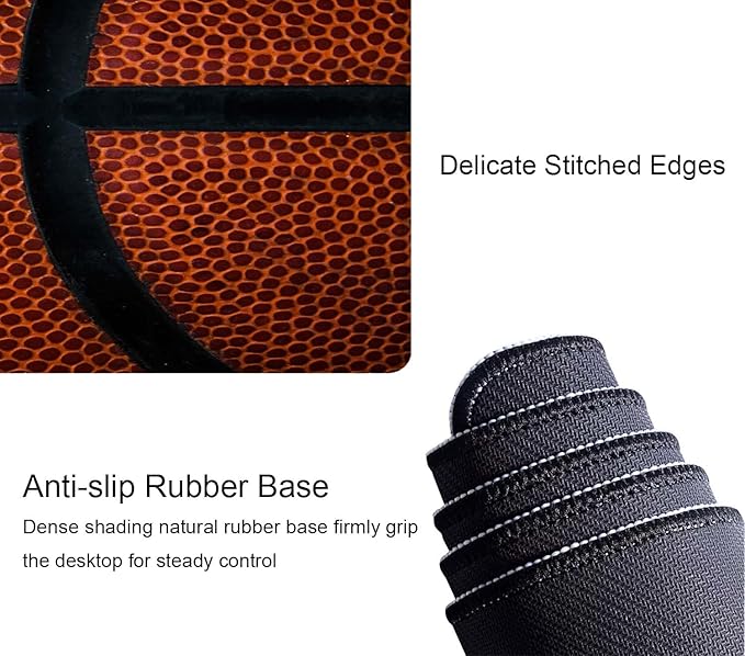 Basketball Large Gaming Mouse Pad Keyboard Desk Pad Extended Mouse Pad Gaming Office Decor, PC Laptop Mouse Pads Large (31.5x151.8 in) with Stitched Edges Non-Slip Base Mousepad XL