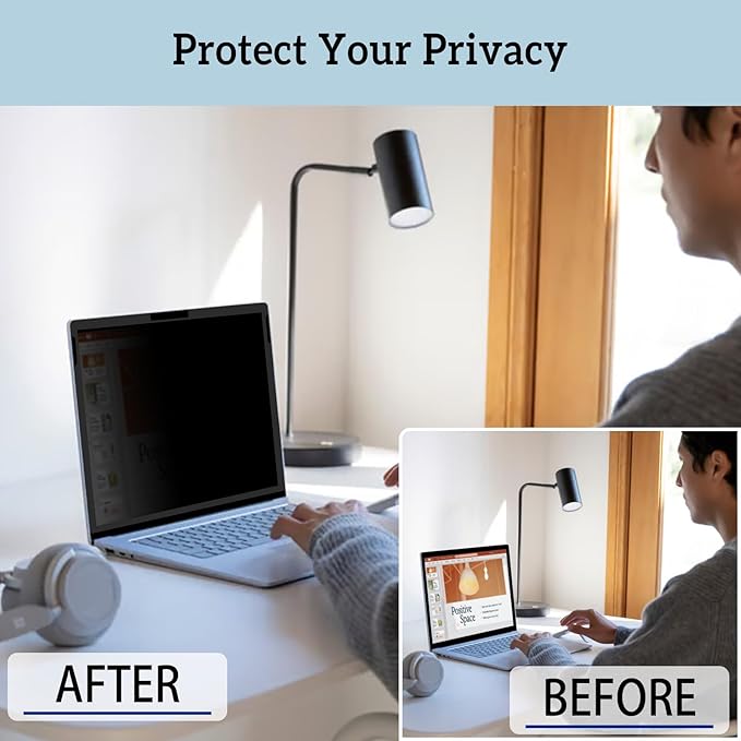ZOEAGG Privacy Screen for Surface Laptop 13.8 inch,Removable Surface Laptop 7 Privacy Screen,Reusable Easy Installation Anti-Spy Anti-Glare Anti Blue Light for Microsoft Surface Monitor