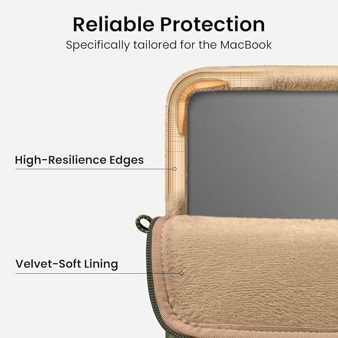 tomtoc 360 Protective Puffy Laptop Sleeve for 16-inch MacBook Pro M5 Pro/Max (2026) A3428 A3429, M4/M3/M2/M1 Pro/Max A3403 A3186 A2991, Quilted Design Soft Cute Puffer Bag Case for Dell XPS 16 Laptop