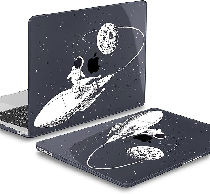 Mektron for MacBook Air 13 inch Case 2021-2018 Release A2337 M1 A2179 A1932, Plastic Hard Shell Case & Keyboard Cover Only Compatible with MacBook Air 13 inch Retina Fits Touch ID,Astronauts