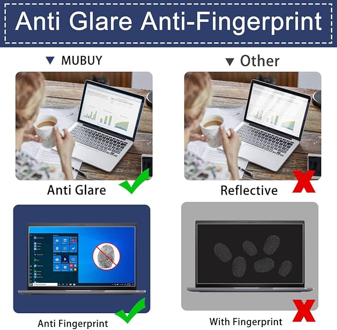 Anti Blue Light Screen Protector for 12 Inch 3:2 Aspect Ratio Screen HP/Dell/Sony/Samsung/Lenovo/Acer/MSI/Razer Blade/LG Gram, Anti Glare and Eye Protection (10 x 6 11/16 Inch)