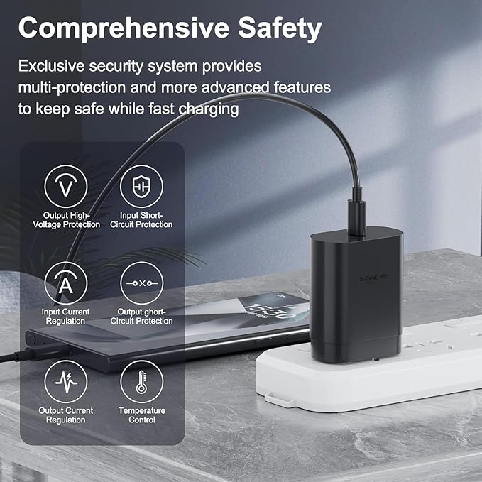 Type C Charger，Fast Charging USB C Chargers Block 25w Fast Wall Chargers for Samsung S25/S24/S23/S22/S21 Ultra/S20/S20 Ultra/Note 20 Ultra，Android Charger【2-Pack】